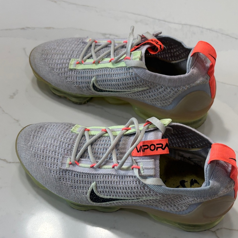 Nike Lavender and Lime Women's VaporMax Knit Sneakers - Picture 8 of 15